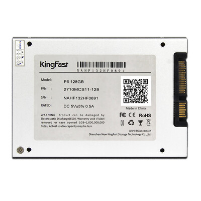 

Kingfast F6 128G SSD SATA3 6Gbs 25" MLC Internal Solid State Drive for Desktop Notebook Laptop Ultrabook