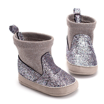 

Newborn Toddler Baby Girls Boys Bling Warm Winter Soft Sole Boot Casual Shoes