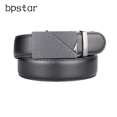 

bpstar Mens automatic buckle real leather belt