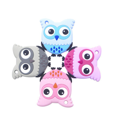 

No1 Baby Infants Toddlers Teether Toys Cute Owl Design Pendant BPA Free Silicone Safe Teether
