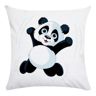 

Home Cushion Cover Cute Animal Panda Cotton Throw Pillow Case Decorative Sofa Chair Seat Cushion Pillowcase 4545Cm