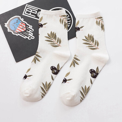 

Cute Plants Printing Pattern Art Socks Women Korean Socks Funny Socks Kawaii Socks