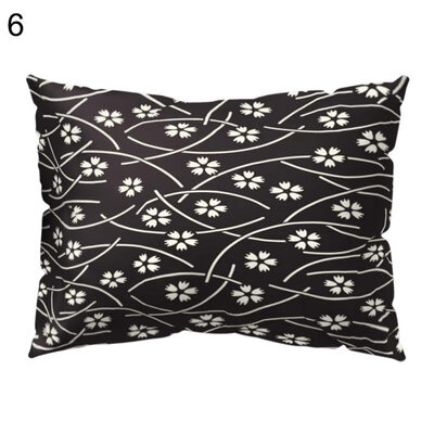 

Leaf Flower Stripe Pillow Case Cushion Cover Sofa Bed Car Cafe Office Decoration
