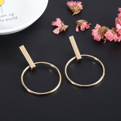 

New Fashion Big Circle Round Drop Earrings for Women Gold Silver Color Earring Party Jewelry Gift Statement Punk Mujer oorbellen