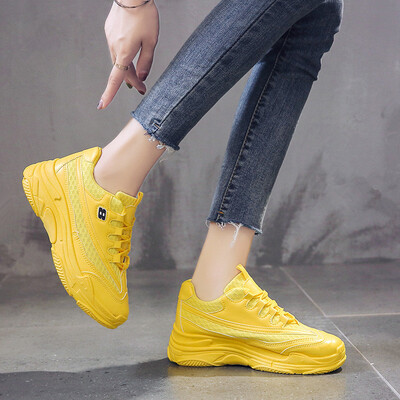 

Muffin heel thick sole tied round-headed leisure shoes low-top sneakers sports shoes tourist shoes new products of youth and
