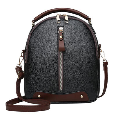 

PU Leather Women Messenger Handbag Mini Casual Zipper Shoulder Backpacks