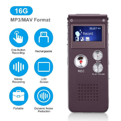 

N28 8GB16GB Digital Voice Recorder Mini Portable LCD Screen Rechargeable Telephone Audio Recorder MP3 Player Dictaphone