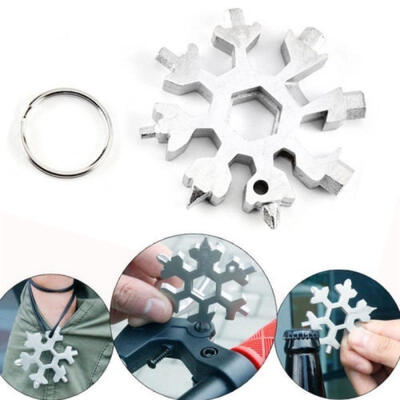 

New 18 In 1 Incredible Tool Stainless Multi-tool Snowflake Shape Portable Tool