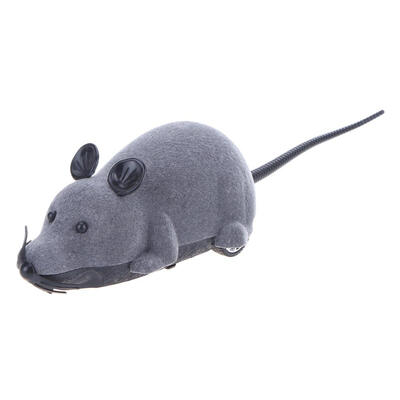 

Wireless Electric RC Flocking Rat Toys Pet Cat Play Remote Control Mouse