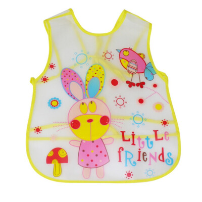 

Baby Aprons Kids Feed Food Baby Bibs Waterproof Cartoon Pattern EVA Transparent Feeding Clothes