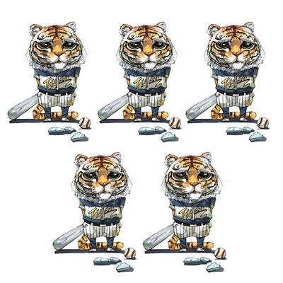 

5pcs Iron-on Clothes Heat Transfer Patches Garment Sticker Tiger Printed