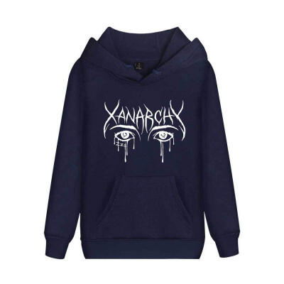 

Autumn Winter Hooded Hoodies Long Sleeve Loose Lil Xan Xanarchy Print Sweatshirts For Men Women