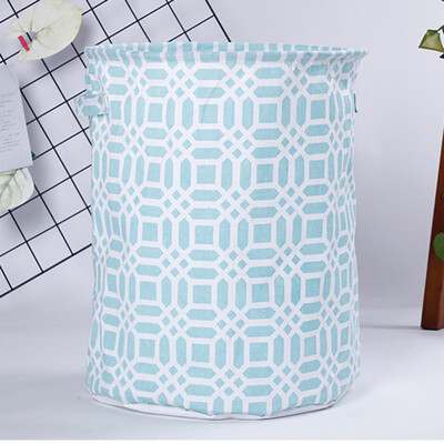

Gobestart Cotton Linen Waterproof PE Coating Storage Basket Sundries Storage Box