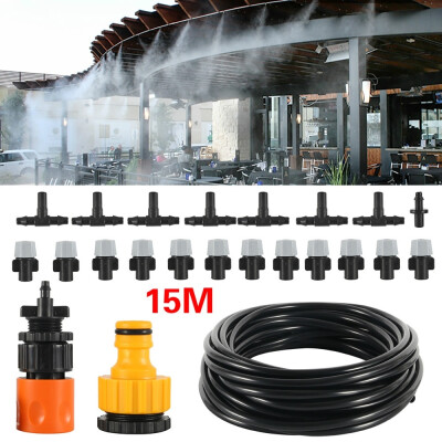 

15M Outdoor Garden Misting System Fan Cooler Water Cooling Patio Mist Spray Kit