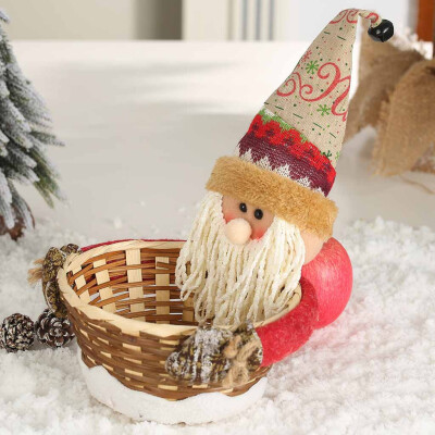 

Siaonvr Merry Christmas Candy Storage Basket Decoration Santa Claus Storage Basket