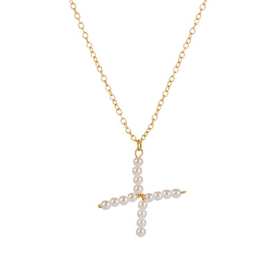

New Fashion A-Z 26 Letter Necklace Alphabet Pendant Jewelry Statement Elegant Pearl Gold Chain Long Necklace