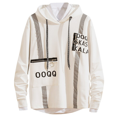 

Toponeto Mens Casual Fashion Letters Printed Pullover Hoodie Loose Outwear Tops Blouse