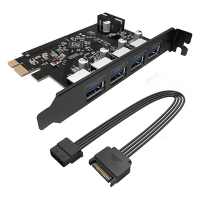 

ORICO PVU3-4P-V1 4 Port USB30 PCI-E Expansion Card Adapter Card Express Card for Windows Vista PC Laptop