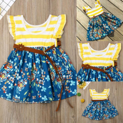 

Summer Baby Girl Clothes Newborn Toddler Cotton Sleeveless Dress Outfits Skirt