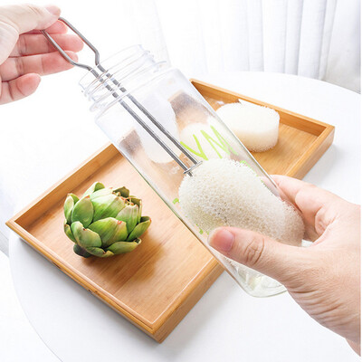 

Siaonvr Long Handle 360 Degree Cleaning Cup Brush Sponge Brush Bottle Brush Kitchen