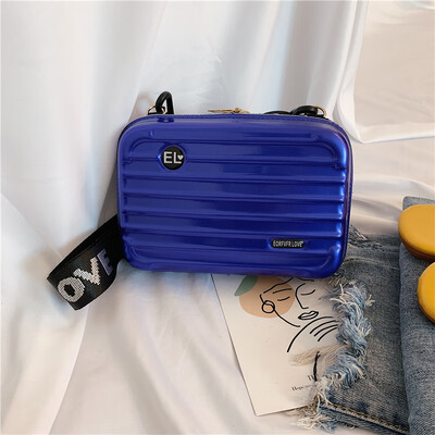 

Chic girl shoulder bag texture foreign women handbag 2019 new wave Korean fashion wide shoulder strap diagonal small square bag