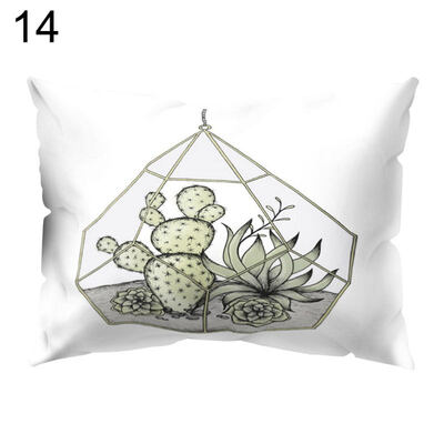 

Fresh Flower Cactus Throw Pillow Protector Case Cushion Cover Bedding Articles