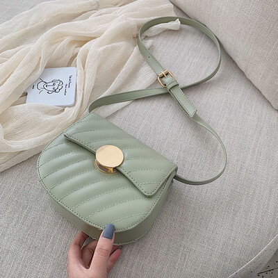 

Small fragrance summer bag female 2019 new wave Korean version of the wild single shoulder slung fashion lock casual saddle bag