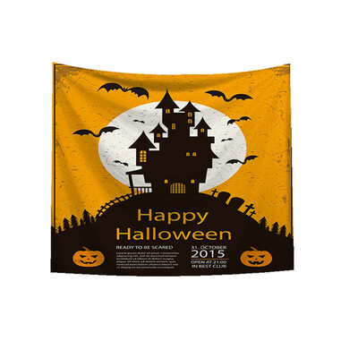 

Toponeto Sugar Skull Tapestry Halloween Trick Treat Horror Ghost Wall Hanging Home Decor
