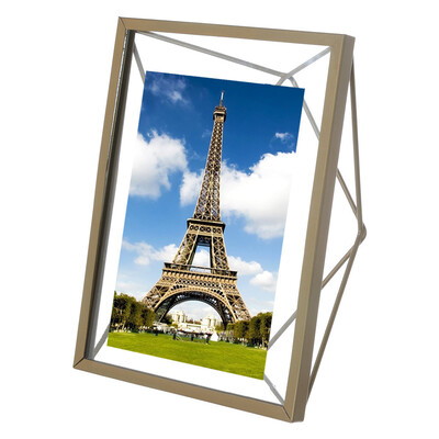 

Siaonvr Geometric Metal Photo Frame With Frame Decorative Ornaments 6×8Inch BlackGold