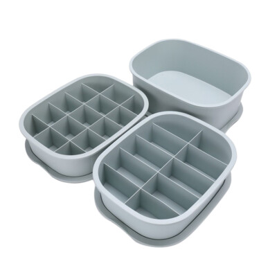 

〖Follure〗Underwear Socks Storage Box Three-Piece Plastic Compartments Can Be Stacked