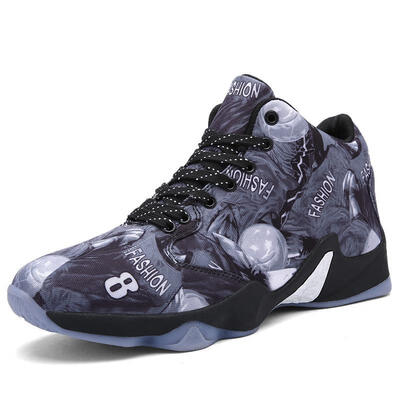 

Mens shoes wear-resistant anti-slip basketball shoes shock absorber cushion high-top sneakers running shoes