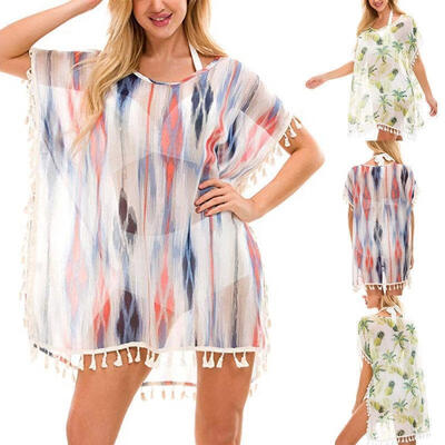 

Women Beachwear Swimwear Bikini Beach Wear Cover Up Blouse Shirt Summer Dress