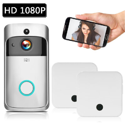 

WiFi Smart Wireless Security DoorBell Smart HD 1080P Visual Intercom Recording Video Door Phone Remote Home Monitoring Night Visio