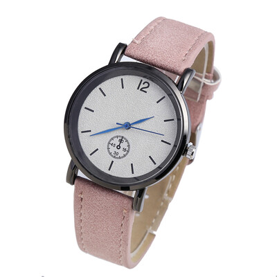 

Women Watch Simple Fashion Tasteful Style Diamond Case Leatheroid Band Round Dial Quartz Wrist Watch Gift bayan kol saati &Ff