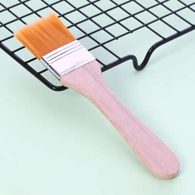 

Toponeto Portable BBQ Brush Oil Painting Brush Wooden Handle Nylon Oil Brush Baking Tool