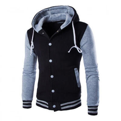 

New Men&39s Winter Slim Hoodie Warm Hooded Sweatshirt Coat Jacket Outwear Sweater