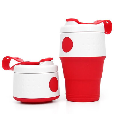 

Silicone Collapsible Cup 395ml Travel Coffee Mug for Camping Travel Hiking Picnic Office