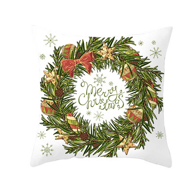 

Tailored Christmas Pillow Case Glitter Polyester Sofa Throw Cushion Cover Home Decor
