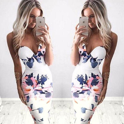 

New Women Summer Casual Bandage Bodycon Evening Party Cocktail Short Mini Dress
