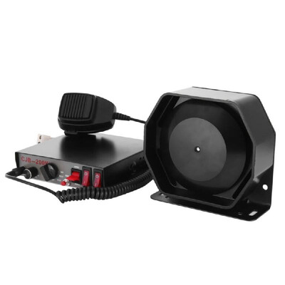 

200W 8 Tones Loud Car Warning Alarm Polices Fire Siren Speaking Horn PA Speaker MIC System