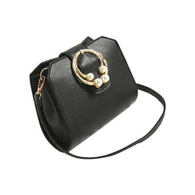 

2019 Brand Designer Women Shoulder Bag Ladies PU Leather Retro Handbags Fashion Pearl Flap Messenger Bags Clutch YJ