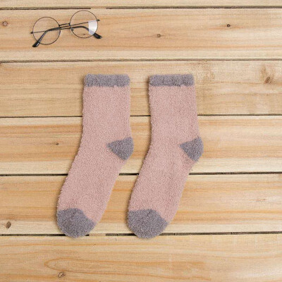

Thickening Women Cashmere Socks Lovely Plush Keep Warm Sleep Home Floor Ladies Funny Socks Coral Fluffy Warmer Socks