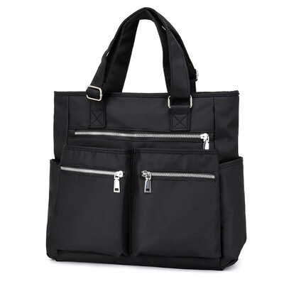 

Tailored Fashion Womens Simple Style Zipper Large Capacity Nylon Shoulder Bag Travel Bag