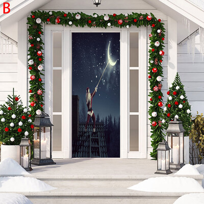 

Tailored Christmas Decoration Door Stickers 3D Simulation Removable Waterproof Wall Stickers