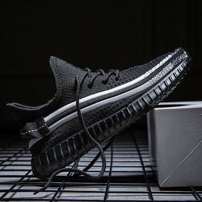 

Flying woven men&women shoes couple breathable summer&autumn mens shoes tide 2019 new casual sports running shoes mesh trend