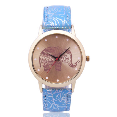 

Belt flower lady elephant watch simple scale quartz