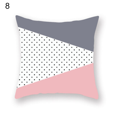 

Color Block Pineapple Pillow Case Cushion Cover Sofa Bed Car Cafe Office Decor