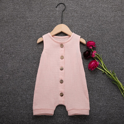 

Summer Infant Baby Boys&Girls Ruffles Solid Vest Romper Jumpsuit Clothes