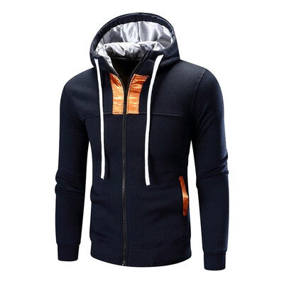 

Toponeto Men Autumn Long Sleeve Patchwork Hoodie Hooded Sweatshirt Top Tee Outwear Blouse