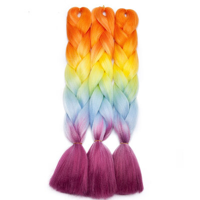 

3 Packs Braiding Hair Ombre for crochet Hair Weave with Synthetic&Twist Braiding Hair Extensions